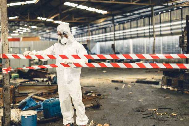 Professional Biohazard Cleanup technician working in Utica, NE